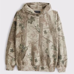Abercrombie & Fitch Essential Popover Hoodie Taupe Camo